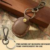 For Airtags Protective Case Retro High Quality PU Leather Keychain for Apple Anti-lost Tracker Locator Device Accessories Сумка