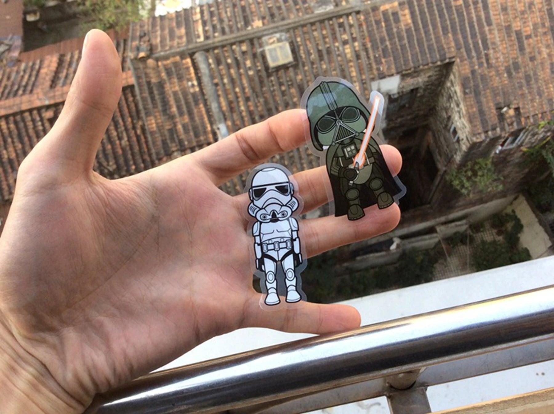 NEW MINISO Star Wars cartoon stickers the force awakens flat stickers for wall deco notebook water cup phone deco PVC stickers