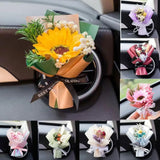 Dried Flowers Bouquet Car Perfume Air Vent Clip Mini Creativity Car Flower Accessories Eternal Bouquet Interior Ornament W1H7