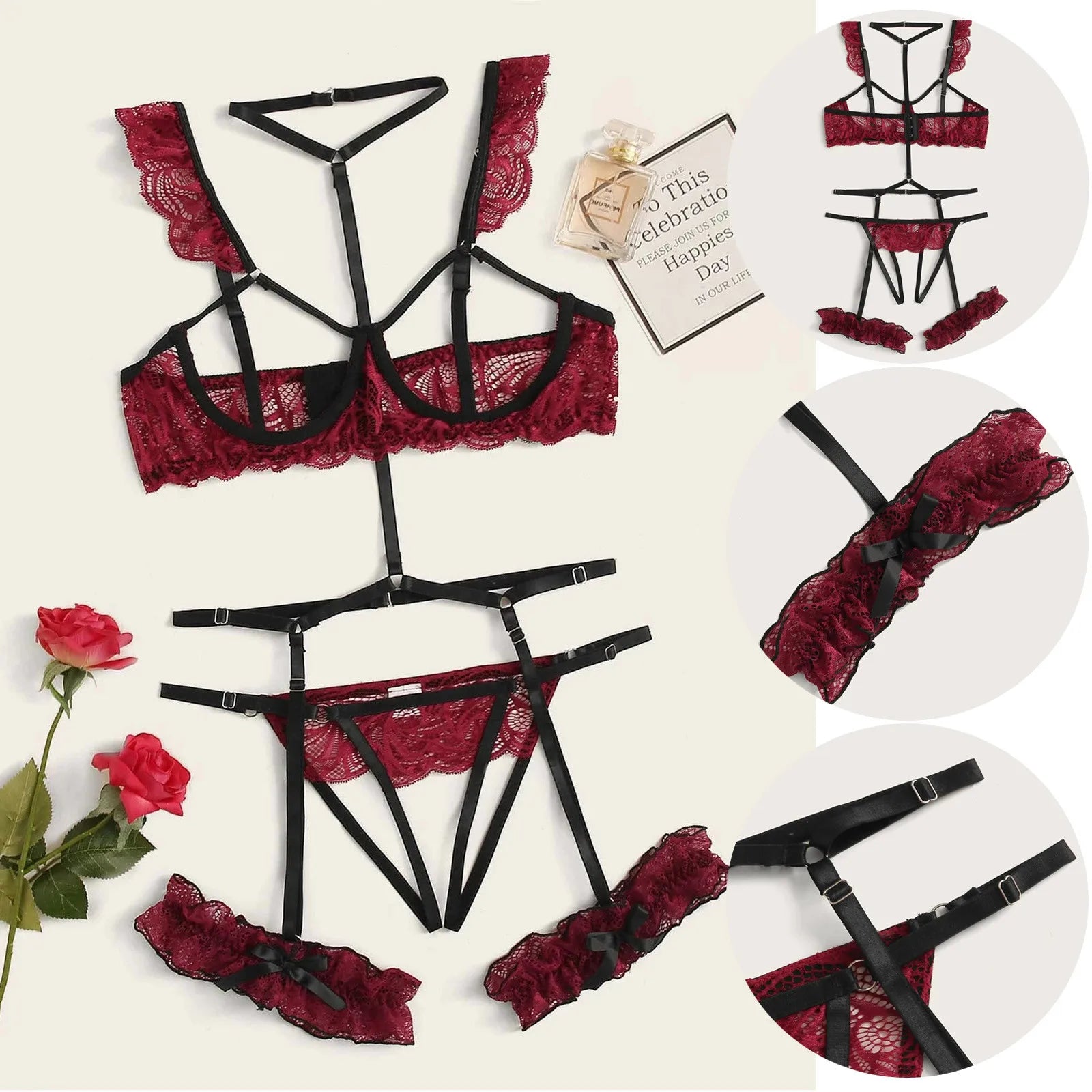 Sexy Lingerie Erotic Cup Bra Sets Underwear For Women Wire Thin Lingerie Breathable Comfortable Bras Sets нижнее белье женское