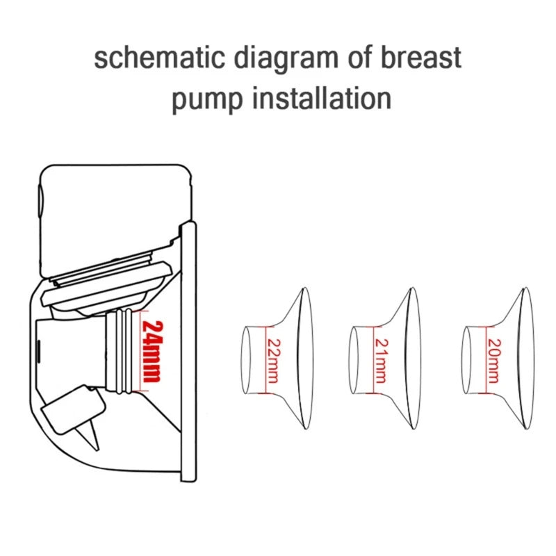 14-22mm Breast Flanges Silicone Replacement Breast Flange Insert Convenient & Quick Fixing Adapter