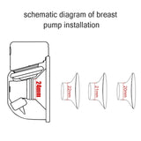 14-22mm Breast Flanges Silicone Replacement Breast Flange Insert Convenient & Quick Fixing Adapter