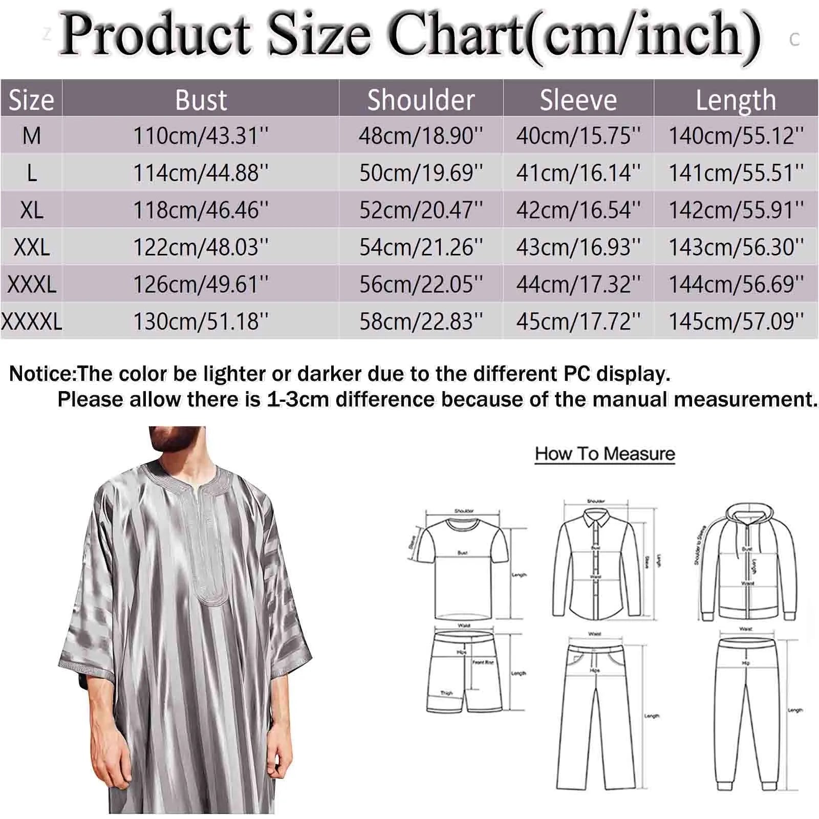 Jubba Thobe Kaftan Half Sleeve Middle East Islamic Clothing Muslim Mens Arabic Long Robes Saudi Arabia Arab Abaya Dubai Dress