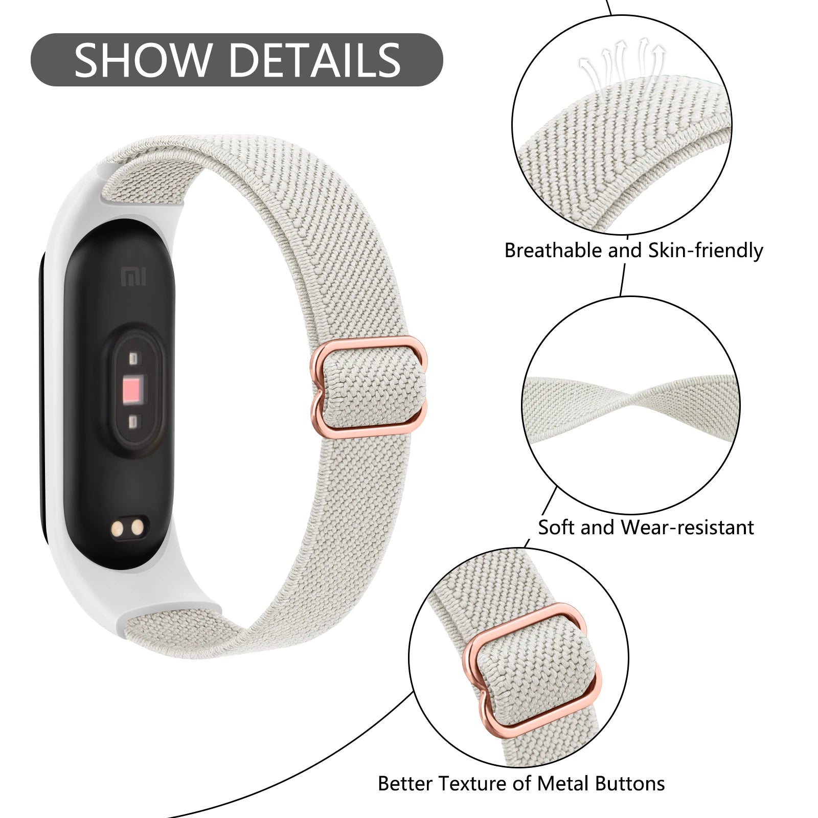 Nylon Elastic Strap For Xiaomi Mi Band 7 6 5 4 3 Bracelet Adjustable Sport  Wristband For Xiaomi Miband 7 6 5 4 3 Watchband