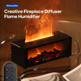 New Flame Fireplace Aroma Diffuser Air Humidifier with Timer Remote and Waterless Auto Off for Home Room Office Creative Gift