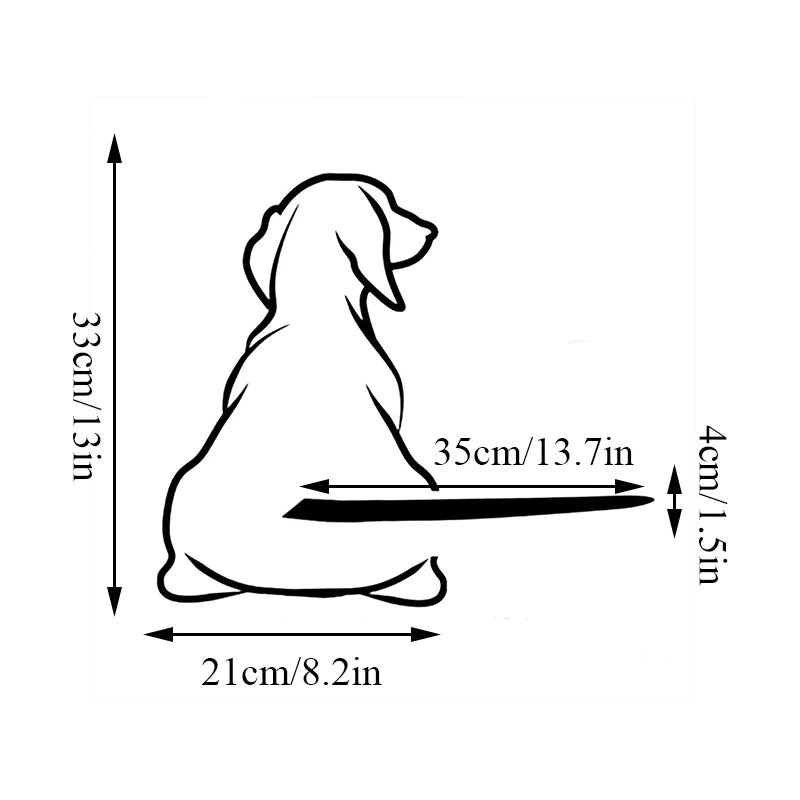 ملصقات ديكورية لمساحات الزجاج الخلفي للسيارة على شكل جرو كلب، ملصق فني من الفينيل على شكل كلب حيوان لشاحنة السيارة ومصد السيارة وديكور مضحك