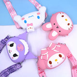 Sanrio Bag Kawaii Kitty Cinnamoroll Kuromi My Melody Coin Purse Shoulder Bags for Girl Cute Doll Handbag Kids Birthday Gift