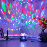 1PC Star Projector Lamp Usb Powered Colorful Rotating Magical Ball Light Car Atmosphere Lamp KTV Bar Disco DJ Party Stage Light