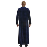 Ramadan Muslim Men Velvet Jubba Thobe Warm Kaftan Islam Clothing Eid Saudi Arabic Robe Thoub Thawb Dubai Abaya Dress Gown Abayas