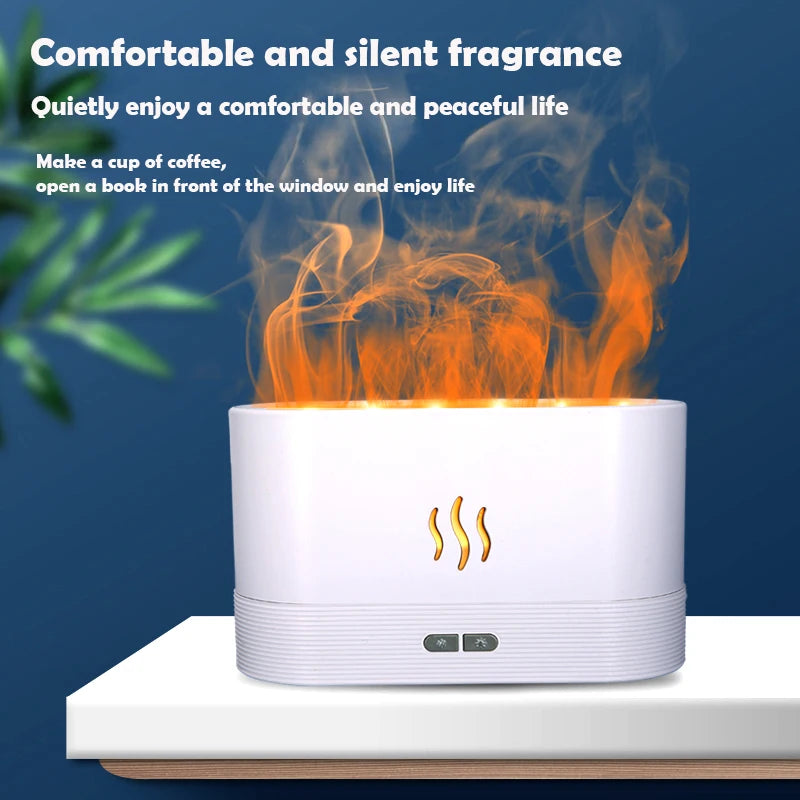 Vissko Aroma Flame Diffuser 180ML Air Humidifier Ultrasonic Aromatherapy Cool Mist Maker Essential Oil Lamp Difusers For Home