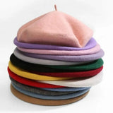 Fashion French Beret Caps for Women Girls Autumn Winter Berets Hats Trendy Street Style Plain Cap Wool Warm Women Hat