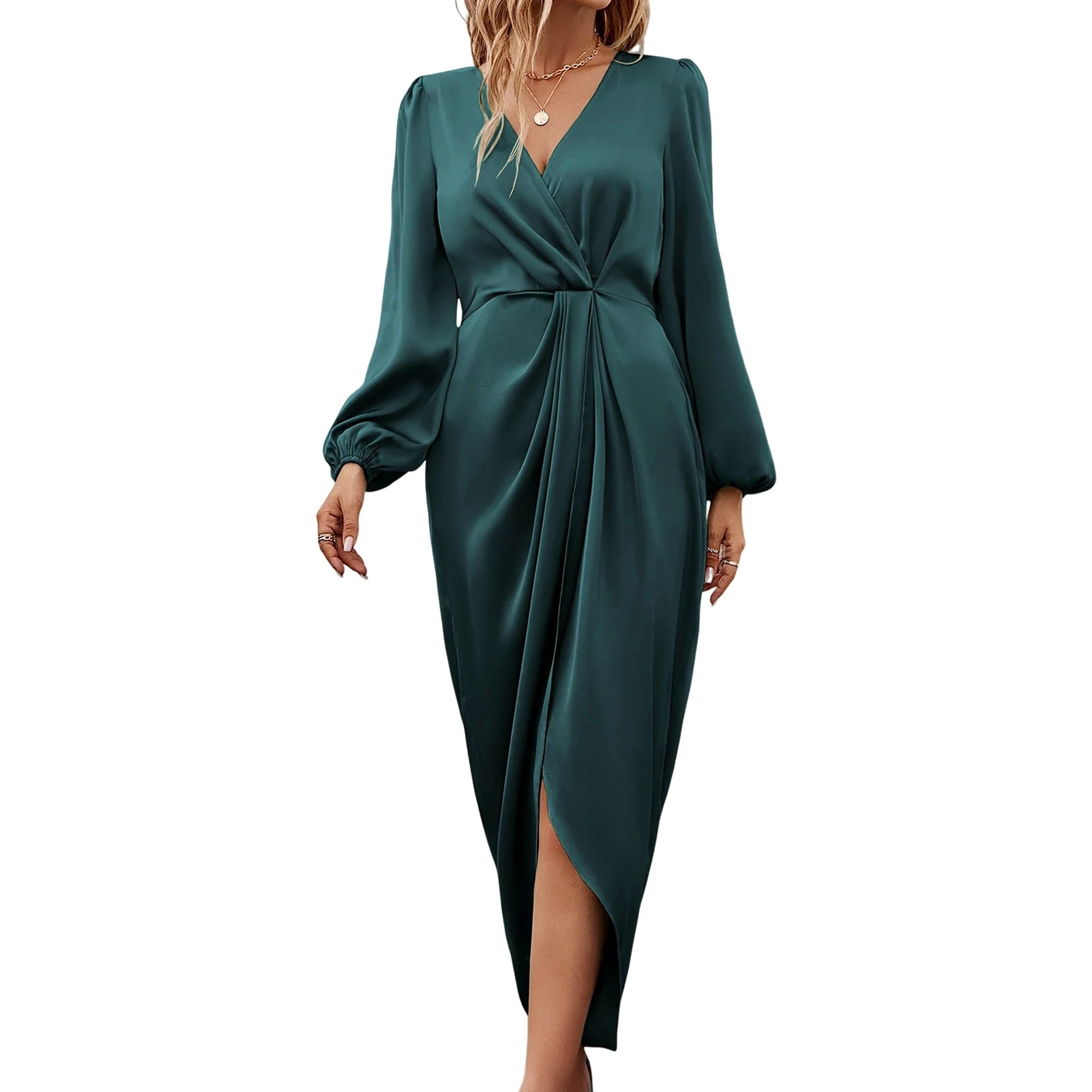 2023 Autumn Banquet Women's Dress Lace V-Neck Elegant Elegant Women's Fashion Holiday Style Women's Long Dress White Dress
