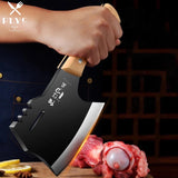 High Hardness Axe Style Bone Chopper Bone Kitchen Knife Vegetable Knife Axe Bone Cutter Chopping Bone Butcher Knife