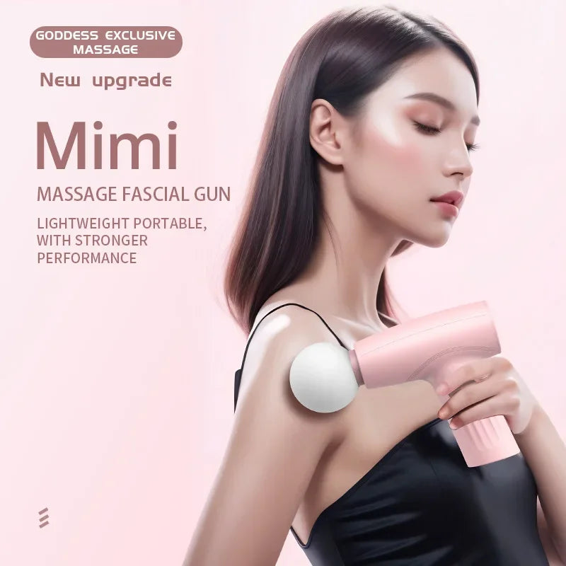 Muscle Mini Pink Massage Gun Deep Tissue Handheld Massage Gun Therapy Gun Fascia Gun Massagegun Massagers Handheld Deep Tissue