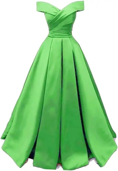 Customized Vintage Off The Shoulder Evening Dresses Long Satin Prom Dress Elegant Women Formal Gowns Wedding Dress Party Dress
