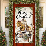 Christmas Hanging Flag Banner Door Decor Christmas Decoration 2024 For Home Christmas Ornaments Navidad Noel Gifts New Year 2025