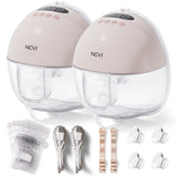 NCVI Wearable Electric Pump ,Hands Free Breast Pump,4 Modes & 9 Levels,19/21/24 mm Flanges with Smart Display