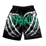 2024 Summer Classic Skull Beach Short Pants New Fashion Skeleton Hand Print Men Women Gym Shorts Quick Drying Trunks Ice Shorts