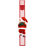 Electric Climbing Ladder Santa Claus with Music & LED Light, Xmas Tree Decorations Hanging Christmas Ornaments Tree Decor