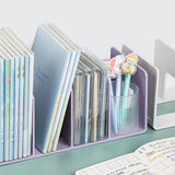 1Pcs Acrylic Desk Organizer 4 Compartment Bag Closet Shelf Divider Bookshelf Tabletop Colorful Four Frames Book Stand