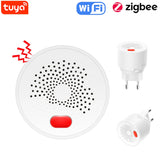 Tuya Wifi Zigbee Smart Natural Gas Sensor Combustible Household Smart LPG Gas Leakage Alarm Detector Fire Security Protection