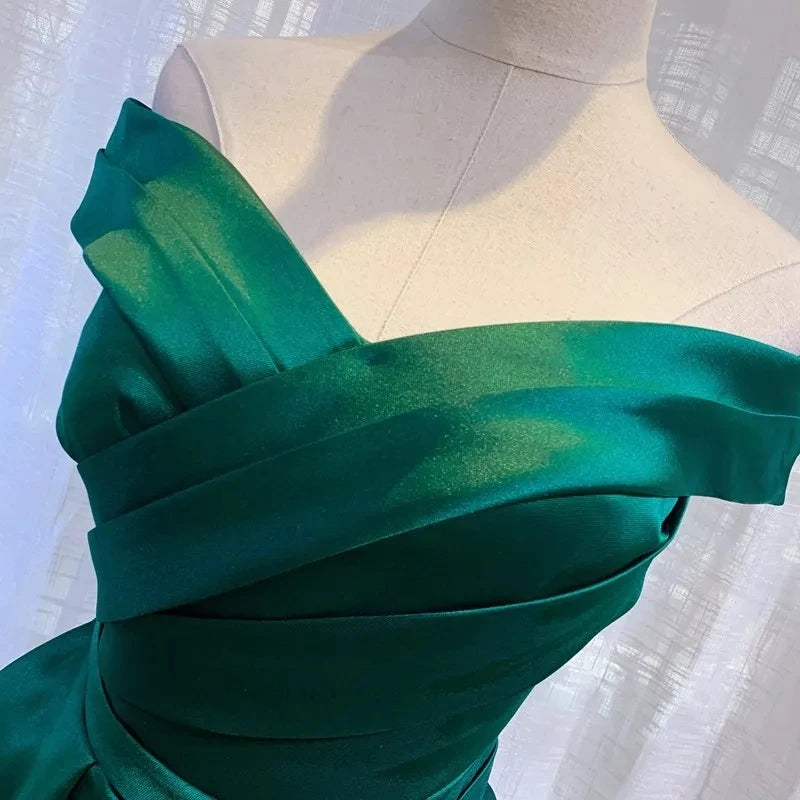 Customized Vintage Off The Shoulder Evening Dresses Long Satin Prom Dress Elegant Women Formal Gowns Wedding Dress Party Dress