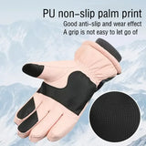 Winter Unisex Snowboard Ski Gloves PU Leather Non-slip Touchscreen Waterproof Motorcycle Cycling Fleece Warm Snow Gloves