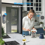 Wireless USB Chime for AC Doorbell 150Meters Long Distance 8 Songs 3 Level Volumes Visual Doorbell Accessories