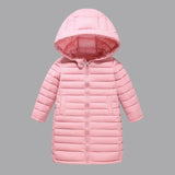 Kids Cotton Jackets Winter Boys Down Jackets Girls Hooded Long Coats For 4-10Yrs Teen Children Long Outerwear Kid Thick Snowsuit