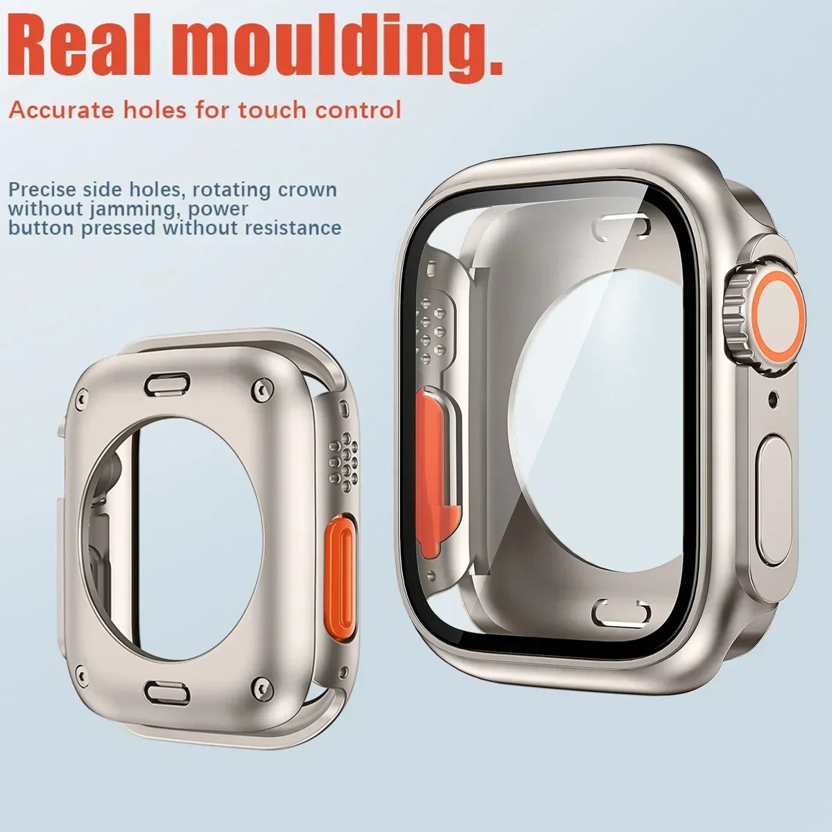 Glass+Case for Apple Watch Series 10 46mm 42mm 9 8 7 45mm 41mm Change To Ultra IWatch 4 5 6 SE 44mm 40mm Screen Protector Bumper