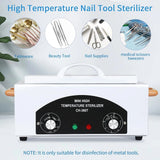 YIKOOLIN High Temperature Cleaning Box 1.5L With Timer Dry Heat Sterilizer For Sundry Beauty Hair Nail Metal Tools With Handle