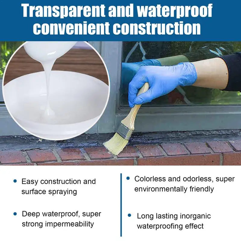 Bathroom Transparent Waterproof Glue Agent Insulating Adhesive Sealant Leak Proof Paint Strong Bonding Coating For Home Repair