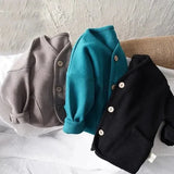 Fashion Korean Children's Coat Long Sleeve Cardigan Autumn Baby Boys Girls Cotton Casual Top Coats Jacket Spring