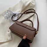 Pu Leather Shoulder Bag for Women Handbag  Fashion Crossbody Bags Vintage Underarm Bag Square Satchel Сумка Женская 2024 Тренд