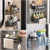 Wall Hanging Corner Rectangular Rack Bathroom Shelf Towel Rack Shelves Wall Shower  Shampoo Rack No Drill Shelf Tripod