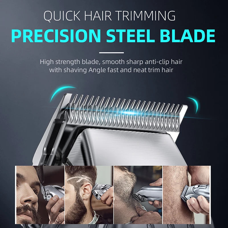 KIKIDO Household Electric Hair Clipper Set Professional Hair Trimmer Rechargeable Beard Hair Cutting Machine For Husband's Gift