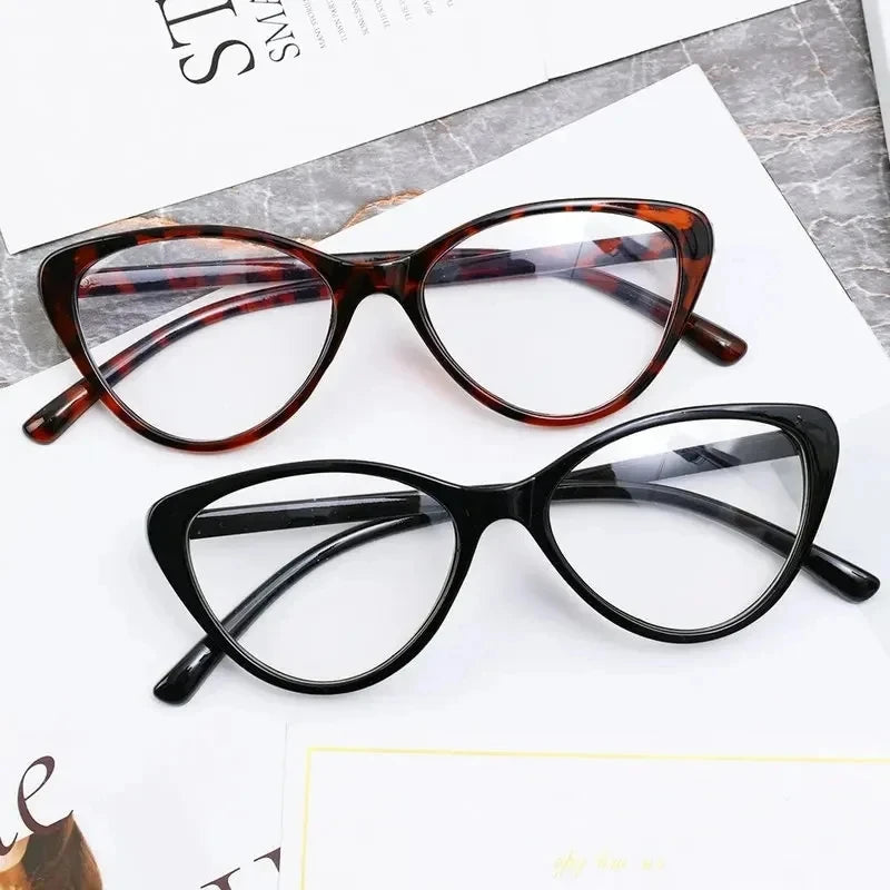 Sexy Cat Eye Triangle Anti-Blue Light Glasses Spicy Girls  Blue Light Blocking Eyeglasses Fashion Retro Transparent Eyeglasses