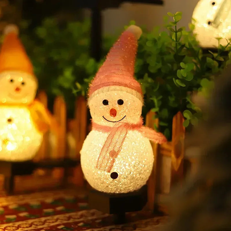 2024 New LED Solar Power Snowman Lamp Solar Lights Garden Decoration Solar Outdoor Light for Christmas Lawn Yard Pathway Decor