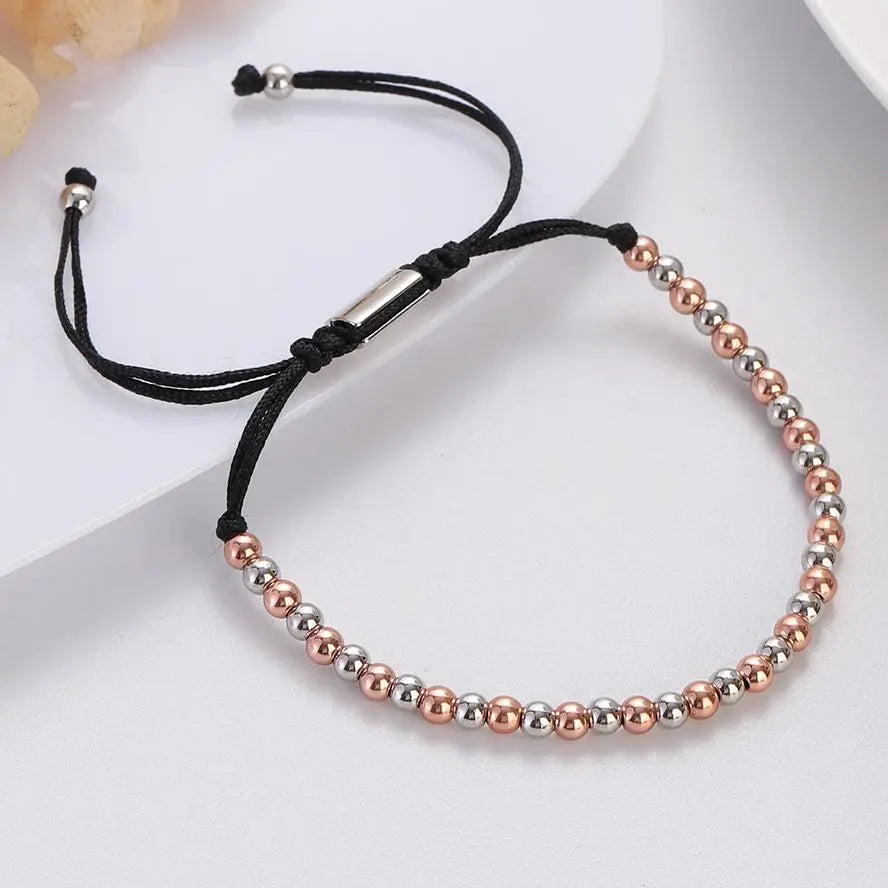 Small Beads Bracelet Woven Bracelets For Women Colorful Copper Beaded Handmade Adjustable Classic Bracelet Fashion Jewelry 2023