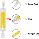 R7S LED Light 78mm 118mm AC110V 120V 220V 230V 240V Natural White Ceramic R7S GlassTube Replace 40W 50W 100W Halogen Lamp Light