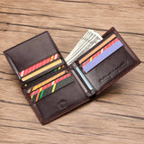 Genuine Leather Men Wallets Rfid Blocking Bifold Wallet Short Multi Function ID Credit Card Holder Male Purse Money Bags