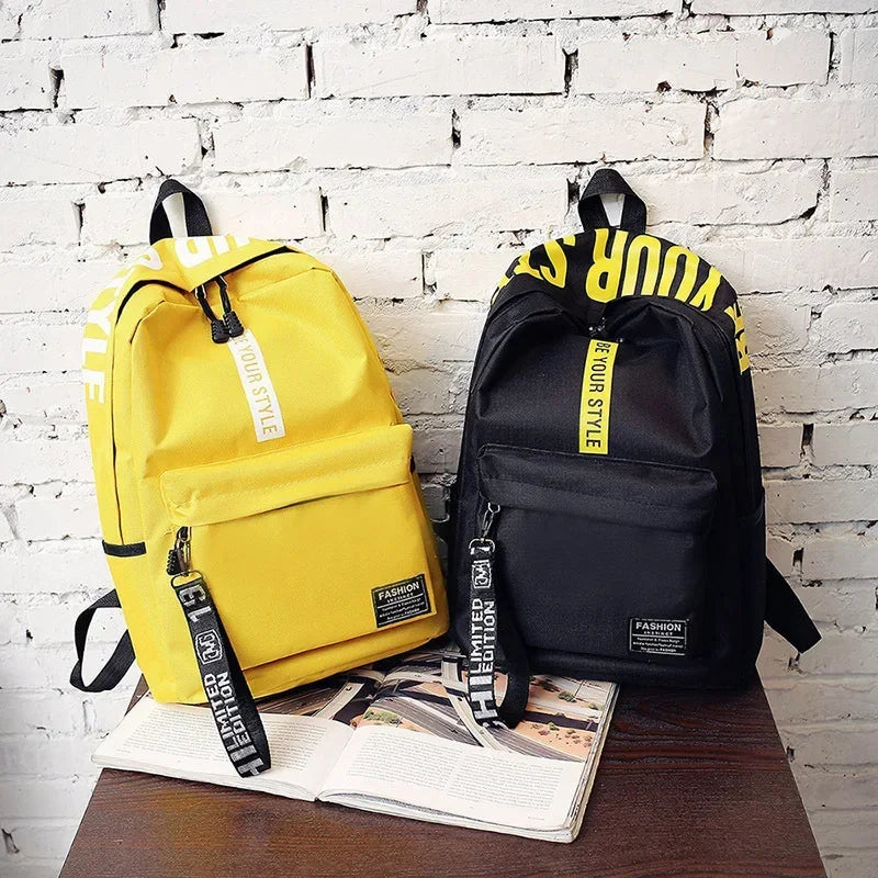 style backpack shoulder bag boys and girls junior high school student backpack large capacity Korean version campus schoolbag