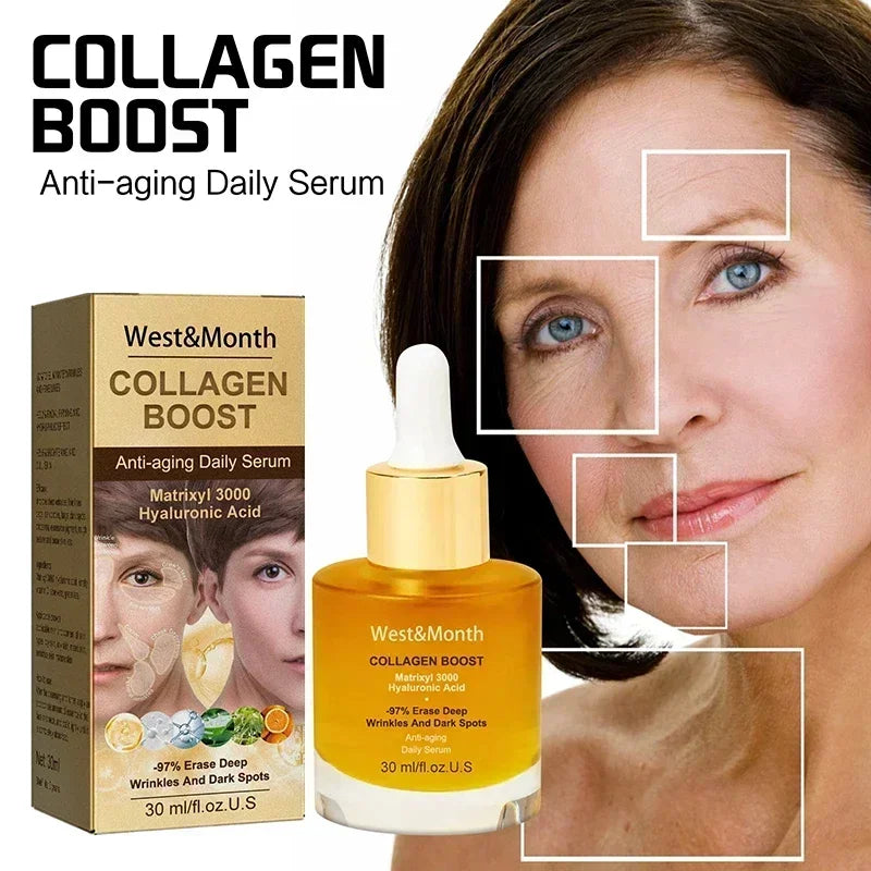 30ml Facial Collagen Serum Whitening Moisturising Fade Fine Lines Anti Wrinkle Anti Ageing Rejuvenate Your Face Cosmetics