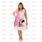 Sexy Plus Size Dresses for Women 4xl 5xl 6xl Beach Dress Elegant Chubby Minnie Mouse Chic Woman Mickey Summer 2022 Boho Disney