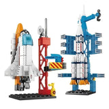 Space Rocket Building Block Model Toy Creative Ornaments Spaceship Space Station Launch Building Center