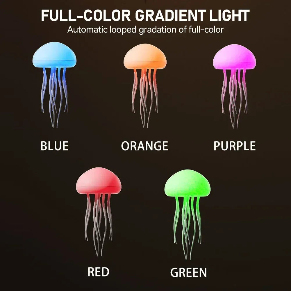 Rechanging Table Night Light Color Changing Atmosphere Light Birthday Christmas Gift Voice Control Dancing Jellyfish Lamp