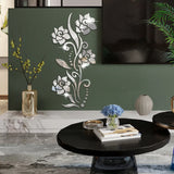 3D Acrylic Mirrored Rose Flower Stickers Home Wall Mural Sticker Decal Removable