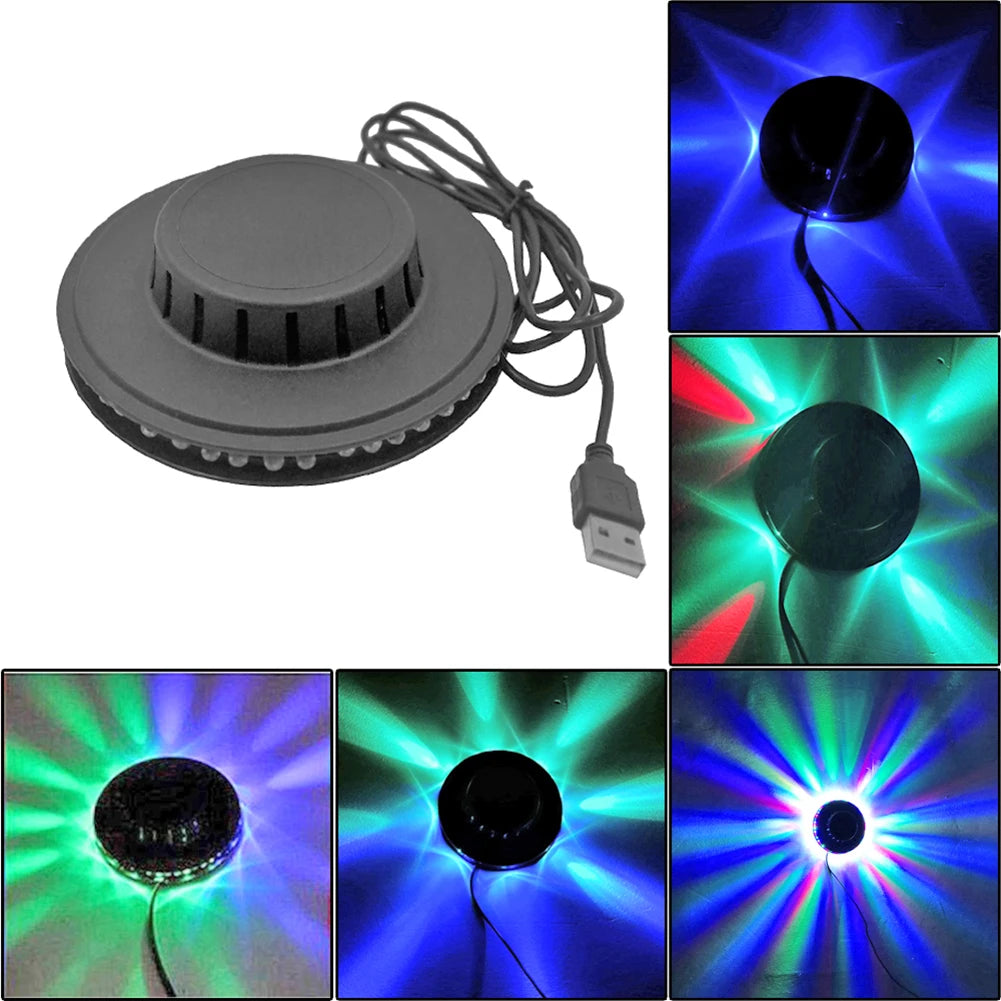 Rotating Disco Light RGB Sound Activated LED Party Stage Strobe Lamp KTV Show for Wine Pub Stage Light Parties Accessories