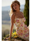 Townlike Print Bodycon A-line Dress Women Spaghetti Strap 2023 Summer Dress Midi Long Strapless Nightclub Sexy Party Dresses