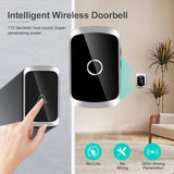 EZHEN Home Welcome Intelligent Wireless Doorbell 300Meters/984 FT Remote 36 Songs Smart Wireless Door Bell US EU Plug Optional